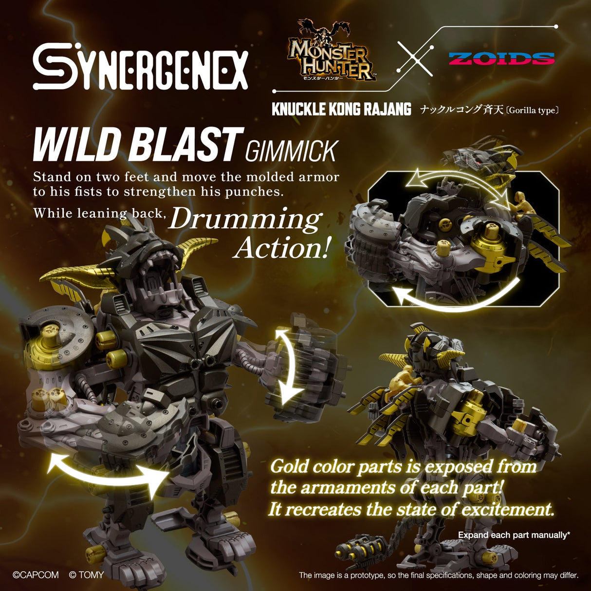 Monster Hunter X Zoids Knuckle Kong Rajang