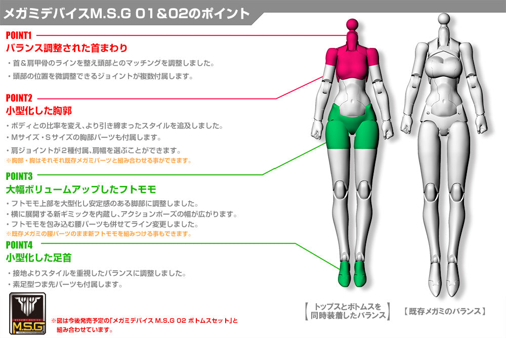Megami Device M.S.G 01 TOPS SET SKIN COLOR B