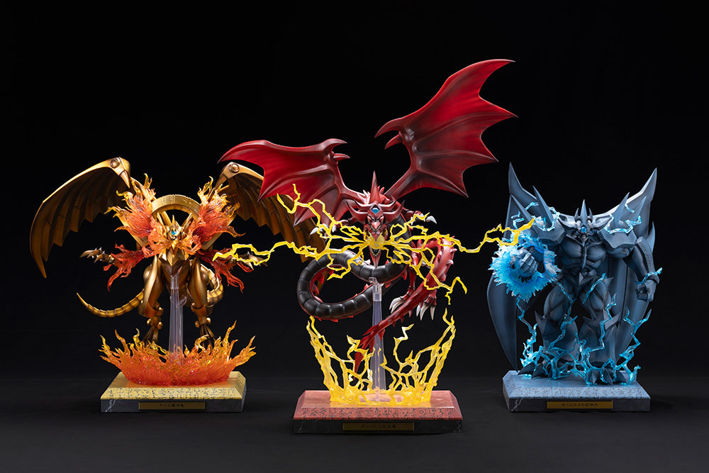 Yu-Gi-Oh! Egyptian God Statue set (The Winged Dragon of Ra & Slifer the Sky Dragon & Obelisk the Tormentor)