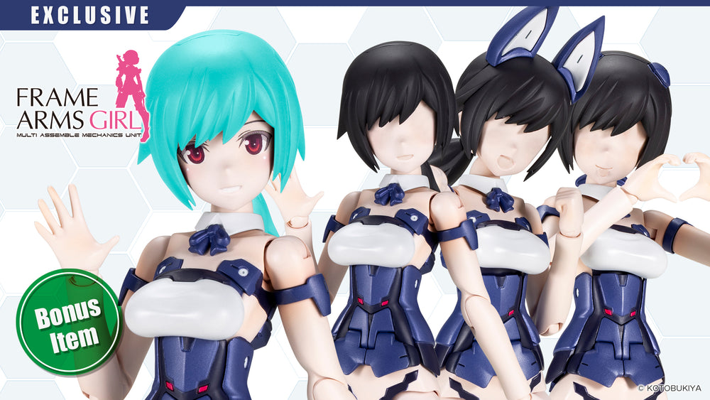 FRAME ARMS GIRL LAETITIA AZURITE VER. Bonus Hair Part(s) and Blank Face Part(s)