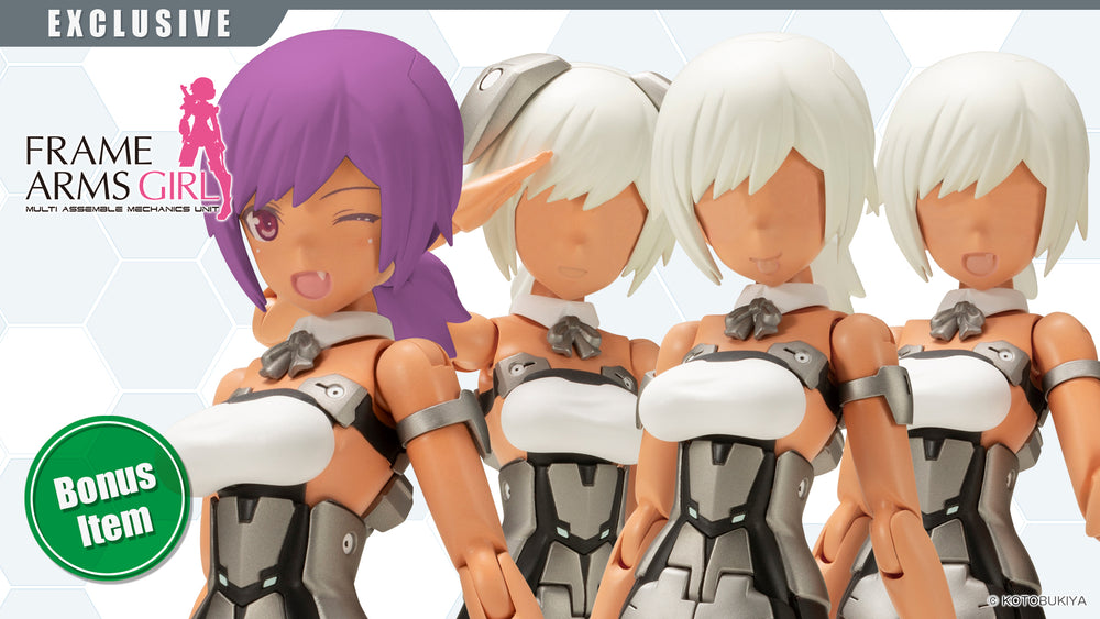 FRAME ARMS GIRL LAETITIA SILVER VER. Bonus Hair Part(s) and Blank Face Part(s)