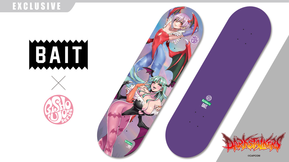DARKSTALKERS BISHOUJO MORRIGAN & LILITH SKATEBOARD DECK