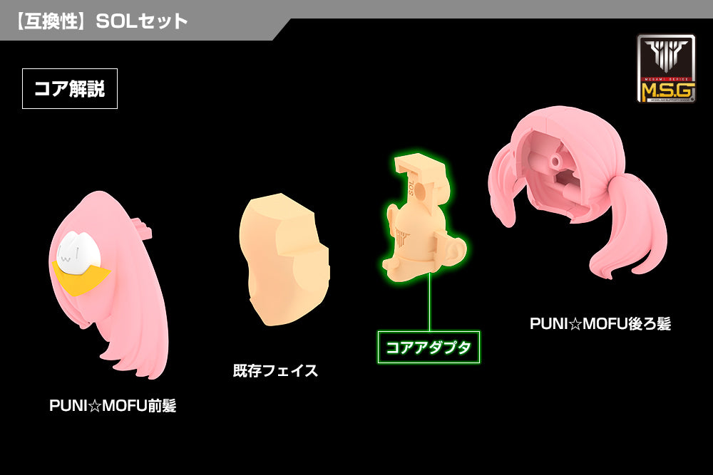 MEGAMI DEVICE M.S.G 05 FACE SET SOL SKIN COLOR D