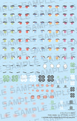 MEGAMI DEVICE M.S.G PUNI☆MOFU LIN EYE DECAL SET