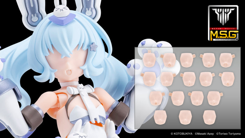 MEGAMI DEVICE M.S.G 10 FACE SET PUNI☆MOFU 01 SKIN COLOR B - tampilan paket dan face parts