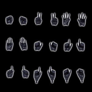 MEGAMI DEVICE M.S.G 09 HAND SET SKIN COLOR BLACK