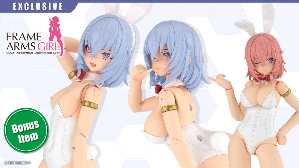 FRAME ARMS GIRL DURGA I 〈Bunny Style -White-〉　Bonus Hair Part(s)